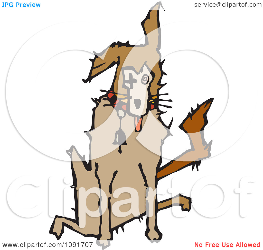 Clipart Sick Dog Sitting   Royalty Free Vector Illustration By Steve