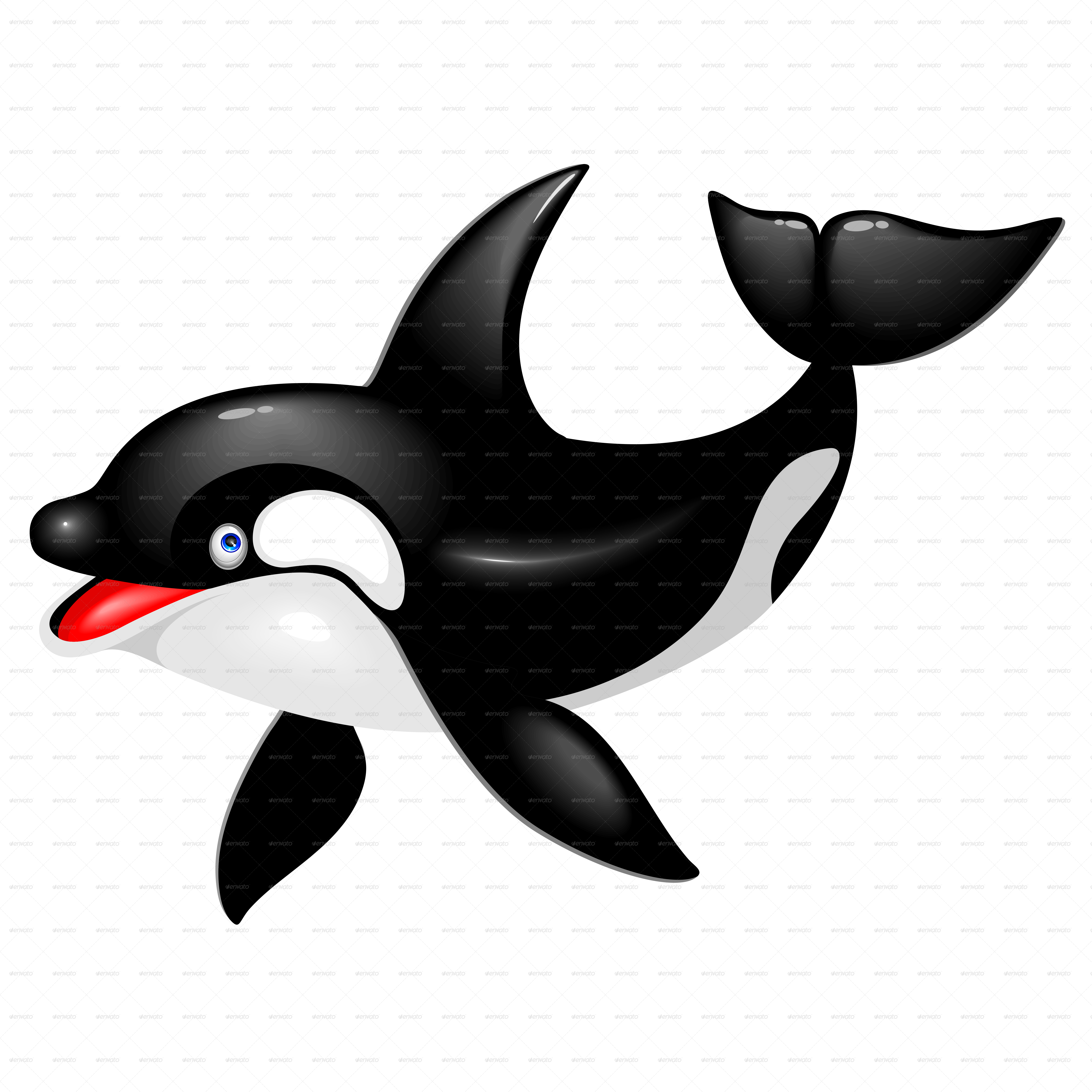 Killer Whale Cartoon Character   Graphicriver Previewer