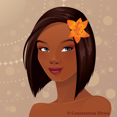 Beautiful African American Woman Portrait By Krmn777