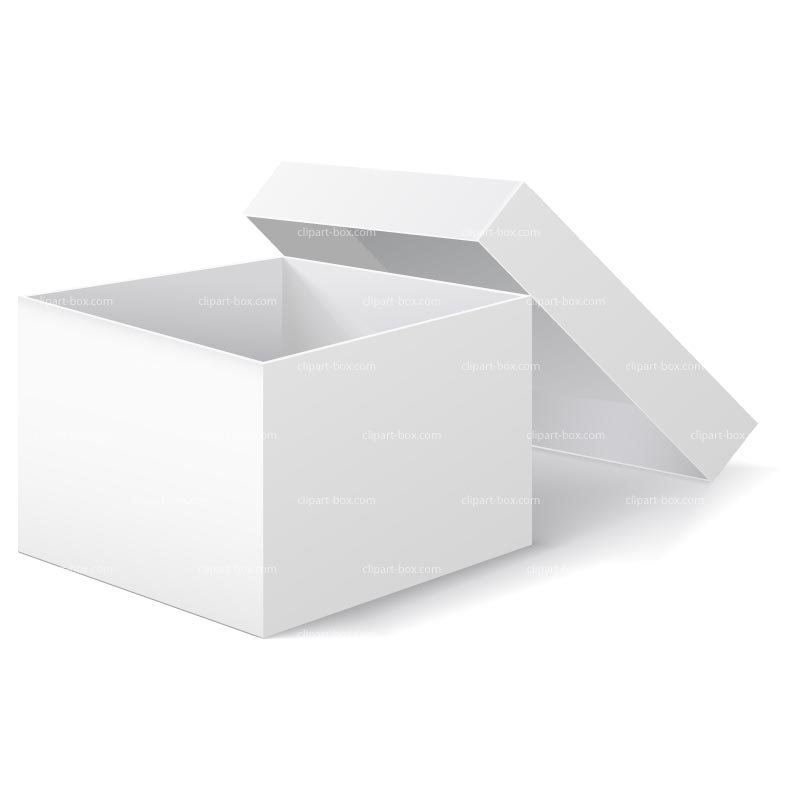 Clipart Open White Box   Royalty Free Vector Design