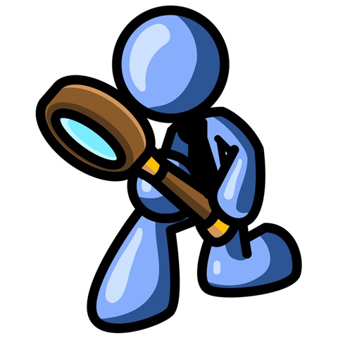 To Inspect Something Through A Magnifying Glass Clipart Illustration