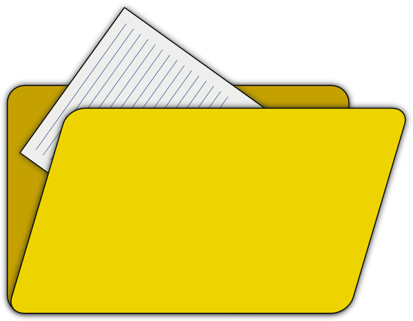 Open File Folder Clip Art Folder With File Icon Clip Art