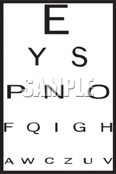 Royalty Free Clip Art Image  Vision Test Eye Chart