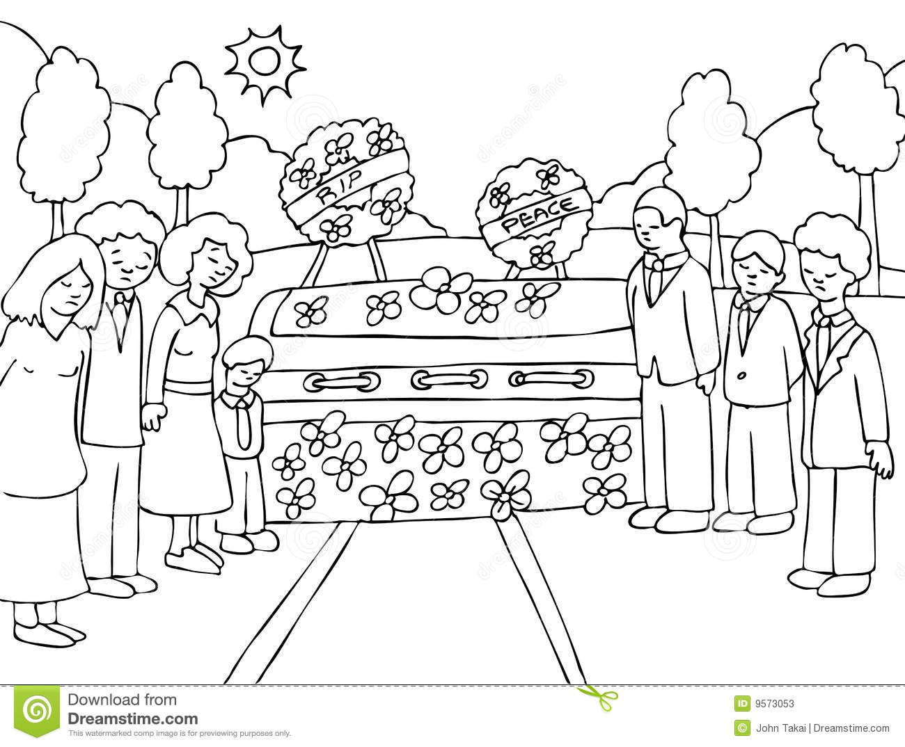 Funeral Service Event   Black And White Stock Photos   Image  9573053