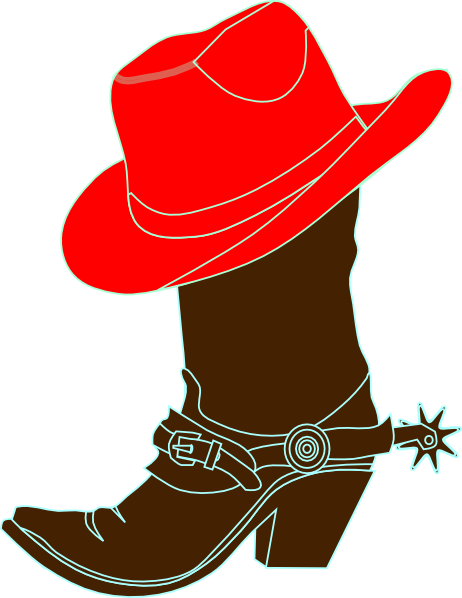 Red Cowgirl Hat And Boot Clip Art At Clker Com   Vector Clip Art
