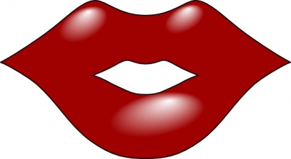 Red Lips Clip Art Vector Free Vector Images   Vector Me