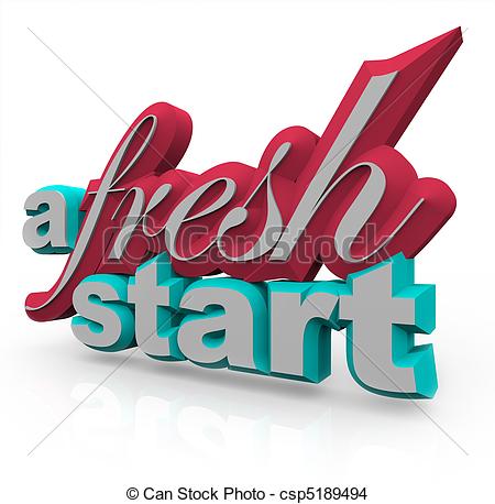 Drawing Of A Fresh Start   3d Words   The Words A Fresh Start In 3d On