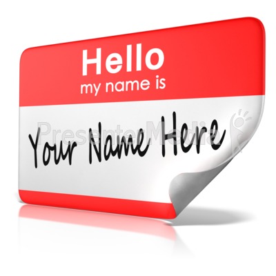 Hello My Name Is Tag Text   Education And School   Great Clipart For