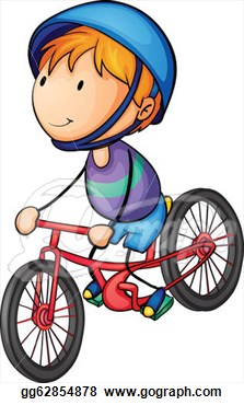 Illustration Of A Boy Riding On A Bicycle  Eps Clipart Gg62854878
