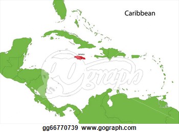 Stock Illustration   Jamaica Map  Clipart Drawing Gg66770739