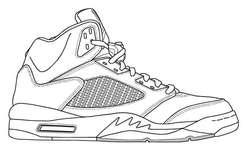 White Jordan Shoes Coloring Pages Http   Printablecolouringpages Co Uk