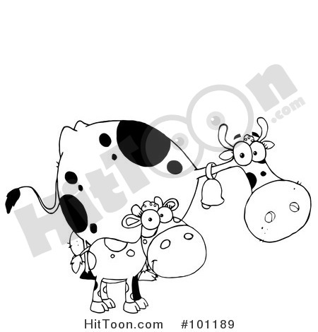 Black And White Calf Clipart Dairy Cow Clipart   Vectors  1