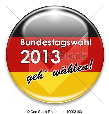 Vote Allemand Bundestagswahl  Lection 2013 Isol  Blanc Fond