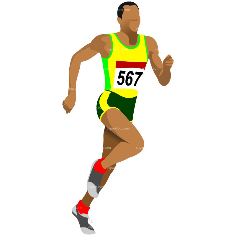 Athlete Running Clipart