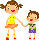 Hugging Sister Holding Brother Arms Valueclips Clip Art Rf Royalty