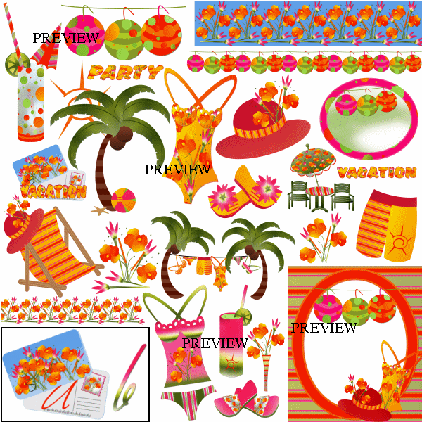 Clip Art Beach Party Clip Art Pool Party Clip Art Birthday Party Clip