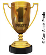 First Prize 3d Trophy Clipart