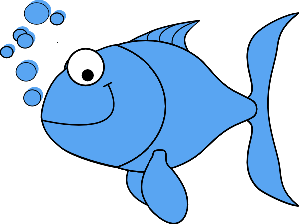 Light Blue Fish Clip Art At Clker Com   Vector Clip Art Online