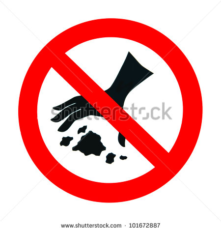 No Litter Clipart No Littering Sign In White