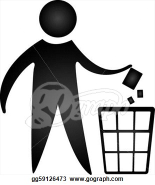 No Littering Sign Isolated Over White Background Vector Eps Clipart