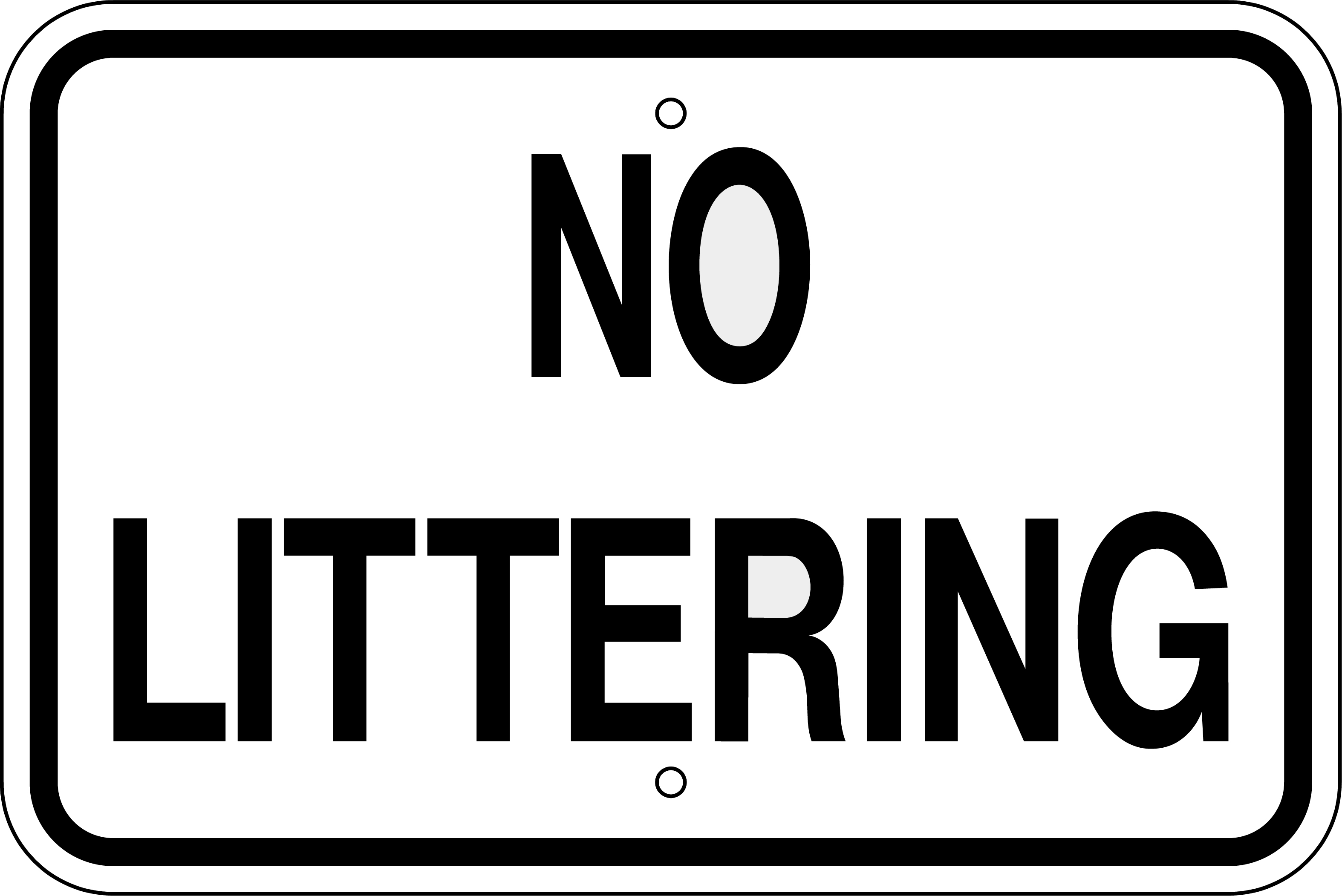 No Littering Signs
