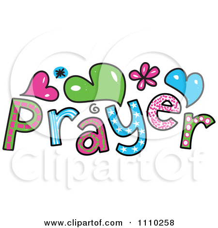 Prayer Clipart 1110258 Clipart Colorful Sketched Prayer Text Royalty