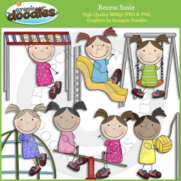 Recess Susie Clip Art Download    2 00   Scrappin Doodles Creative