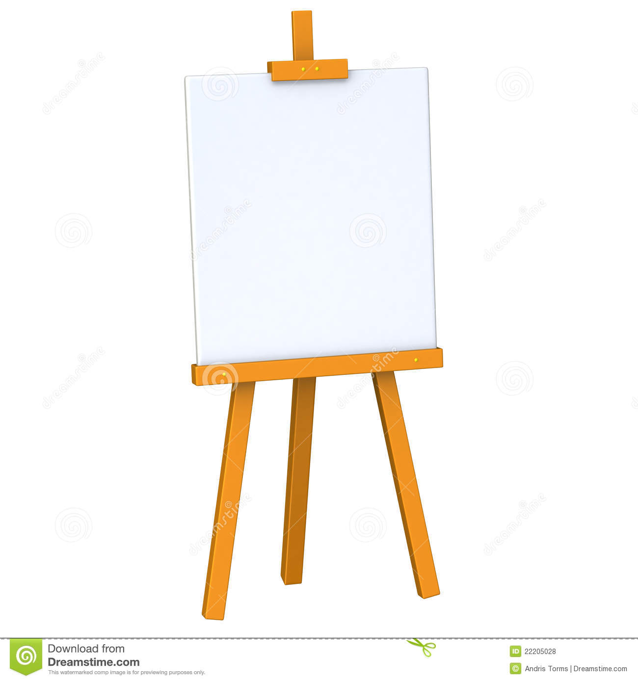Blank Easel 3d Royalty Free Stock Photos   Image  22205028