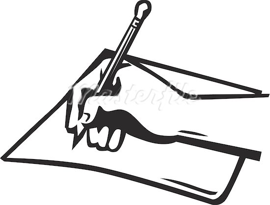 Hand Writing With Pen Clipart Hand Writing Clip Art