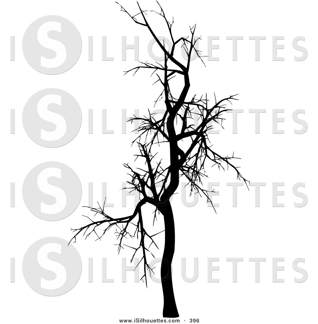 Preview  Silhouette Clipart Of A Black Silhouetted Bare Leafless Tree