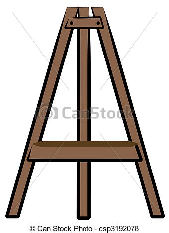 Stock Illustration   Brown Wooden Craft Or Art Easel   Stock