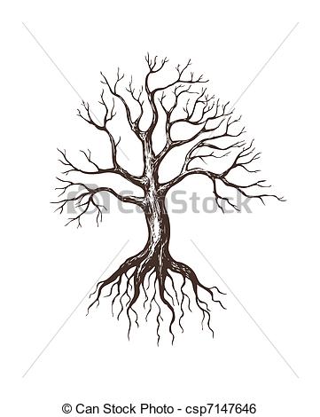 Tree   Illustration Of Big Leafless Tree Csp7147646   Search Clipart