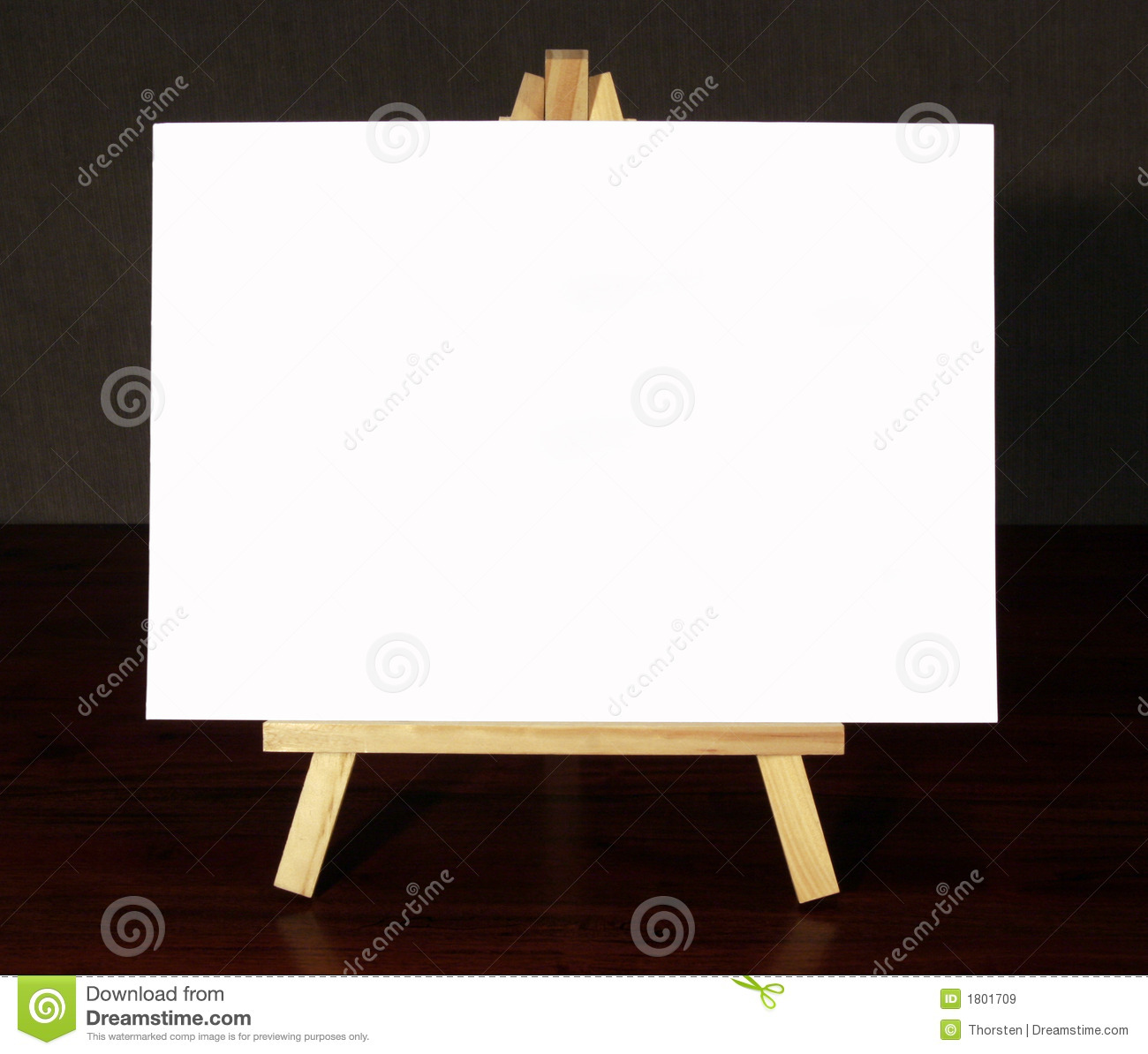 Wood Easel With White Canvas Royalty Free Stock Images   Image