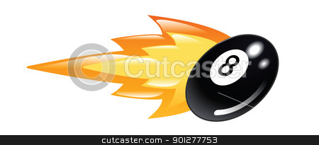 Flaming 8 Ball Stock Vector Clipart Illustration Of A Flaming Eight
