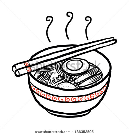Noodles Clipart Black And White Noodle In Cup With Chopsticks