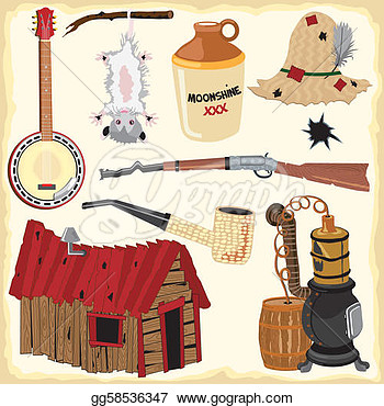 Hillbilly Clipart Icons And Element  Eps Clipart Gg58536347   Gograph