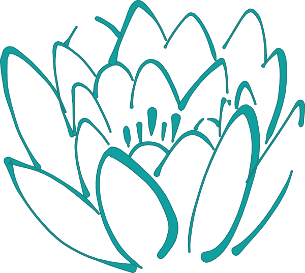 12 Petal Teal Lotus Clip Art At Clker Com   Vector Clip Art Online