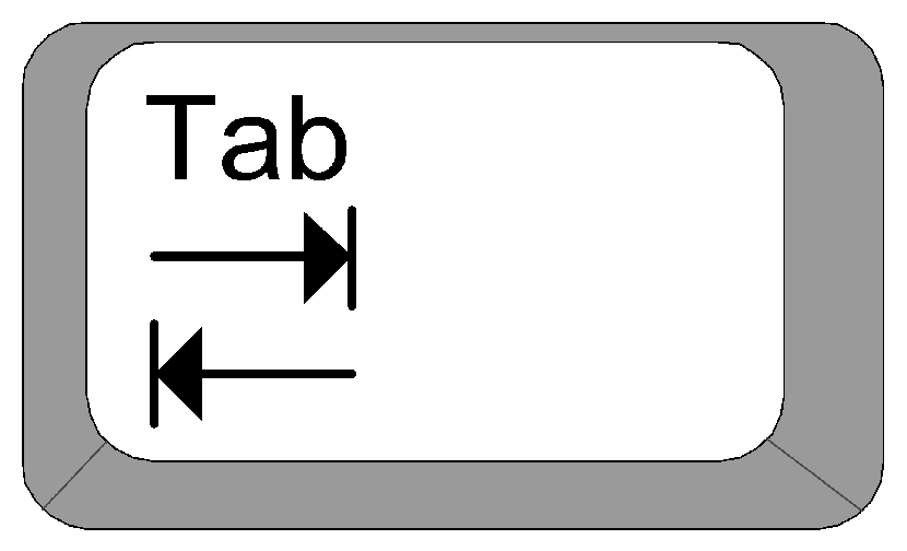 Clipart  Computer Keyboard Keys   Tab Key  Version 2