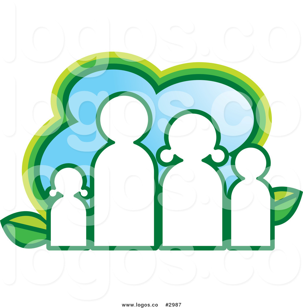 Royalty Free Vector Of An Eco Family And Leaves Logo By Lal Perera