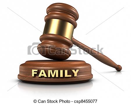 Stock Illustrations Of Family Law   Gavel And Family Word Writing On