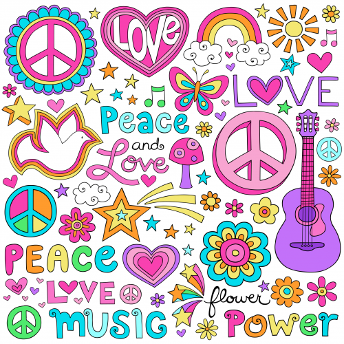 Scrapbook Clipart   Peace And Love Background   Kidspressmagazine