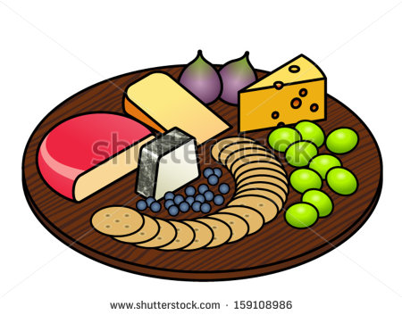 Cheese Platter With A Selection Of Cheeses Fruit And Crackers