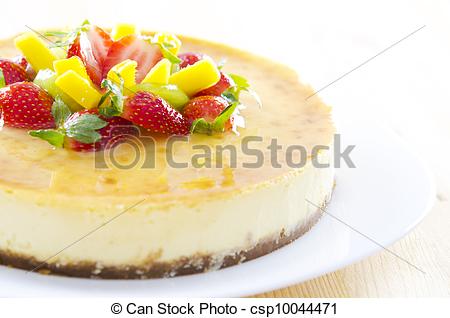 Picture Of Passion Fruit Cheese Cake   Freshly Homemade Passion Fruit