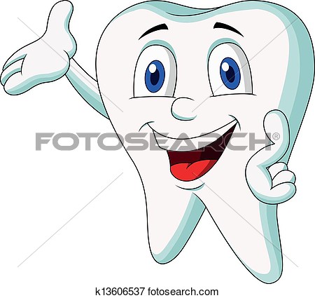 Clip Art   Cute Tooth Cartoon Presenting  Fotosearch   Search Clipart