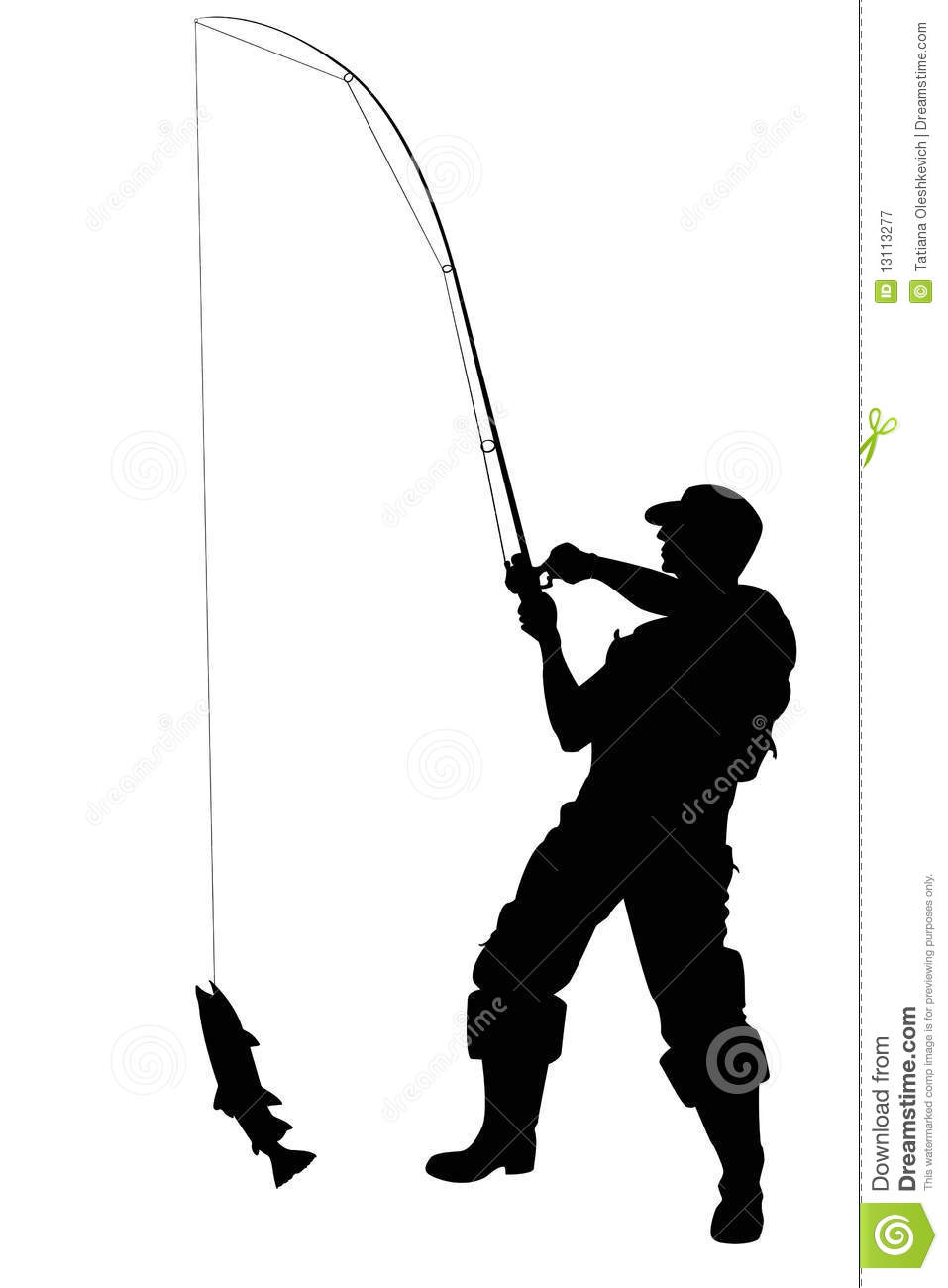 Fishing Rod Clip Art Fisherman With A Fish