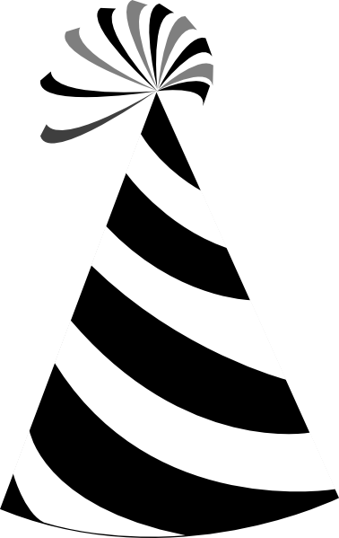Black And White Party Hat Clip Art At Clker Com   Vector Clip Art
