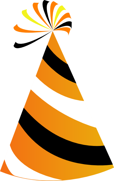 Black And White Party Hat Clipart Orange And White Party Hat Hi Png