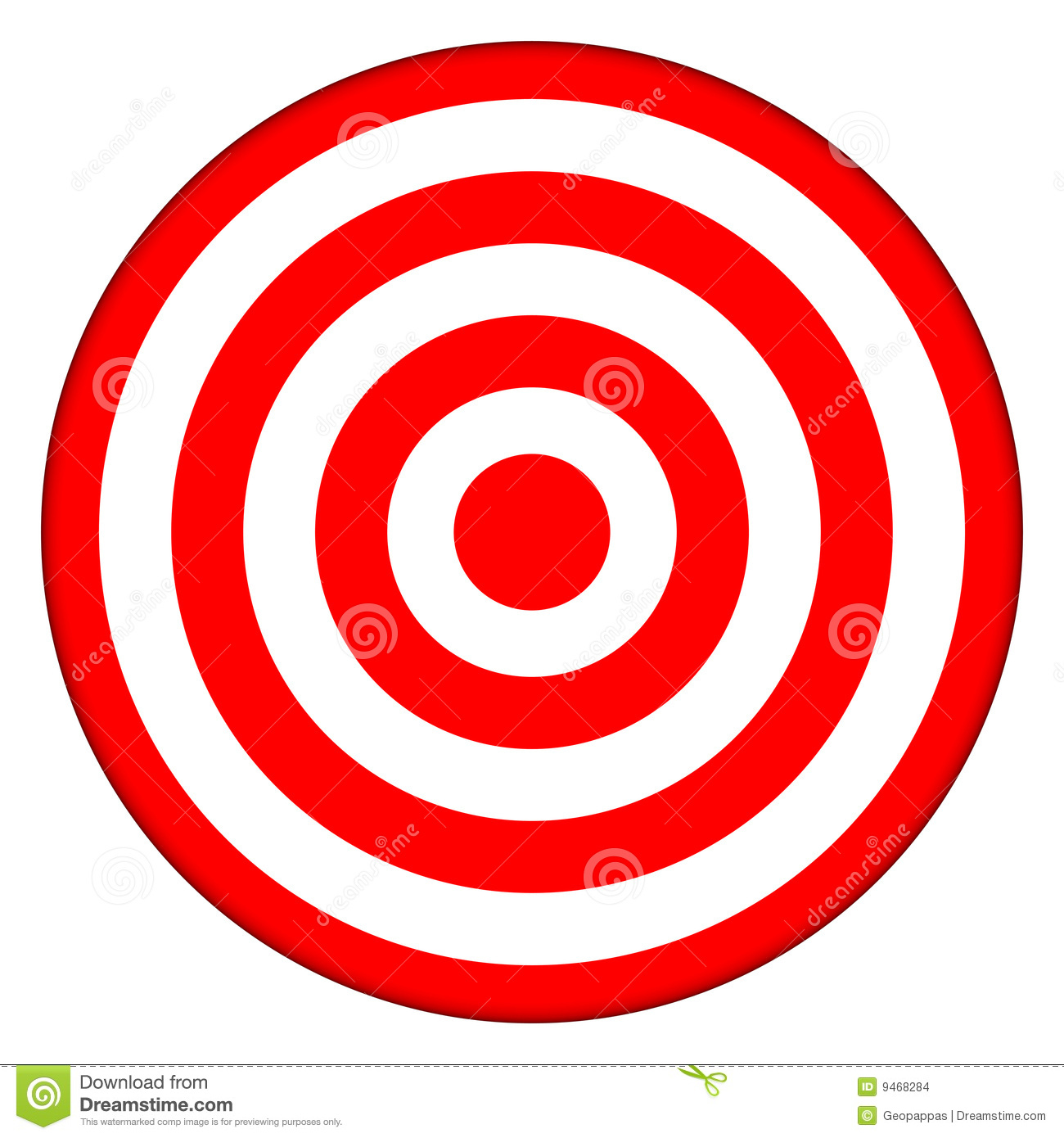 Bullseye Archery Target Isolated On White Clipart