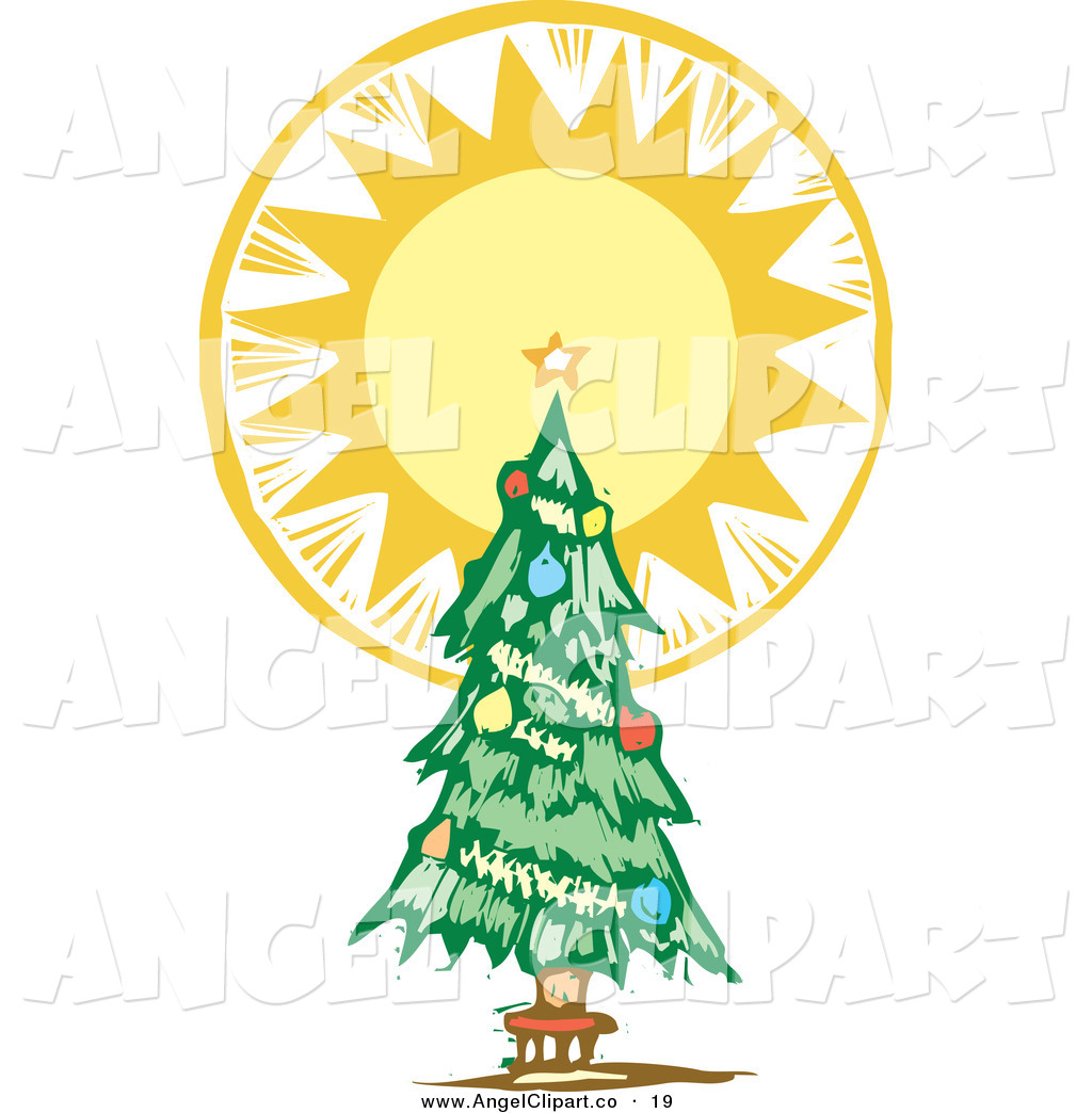 Christmas Tree Star Topper Clip Art Clip Art Of A Trimmed