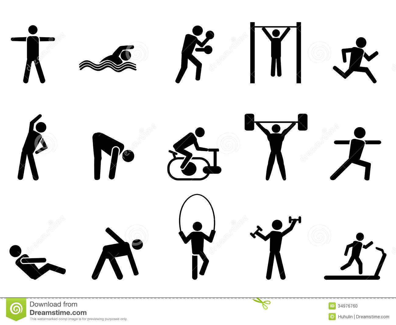 Fitness Clipart Black And White Black Fitness